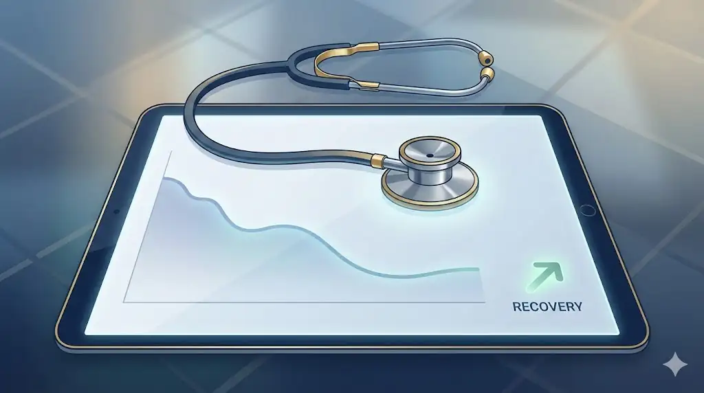 Depicting the balance between medical care and financial stability.