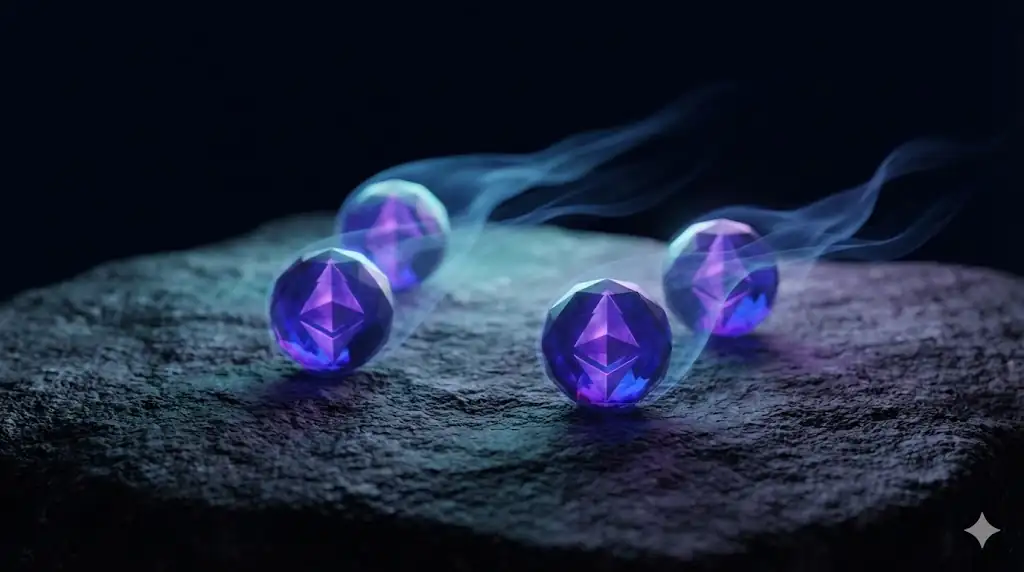 Atmospheric image representing the scarcity created by Ethereum leaving exchanges.