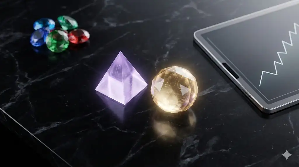 Minimalist concept image showing a focused selection of Bitcoin and Ethereum as core assets, representing institutional ETF strategy.