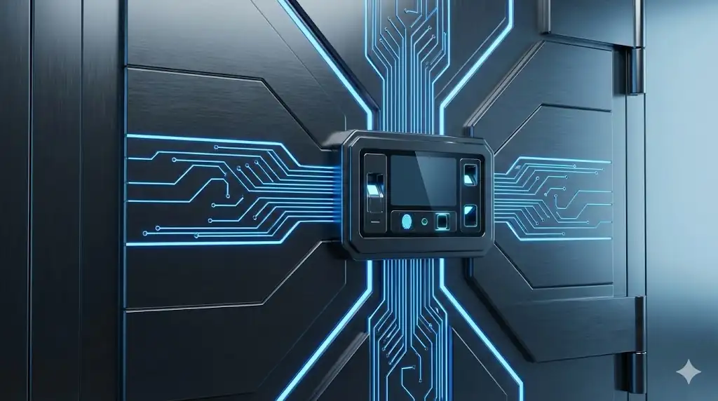 Conceptual image of a digital asset vault representing corporate treasury strategy.