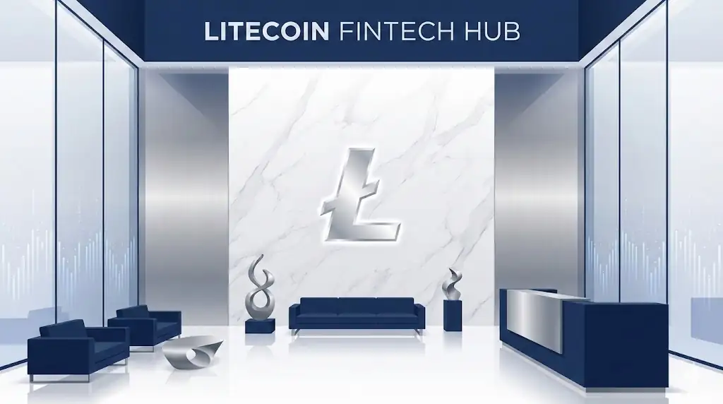 A professional visualization of Litecoin as a corporate treasury reserve asset.
