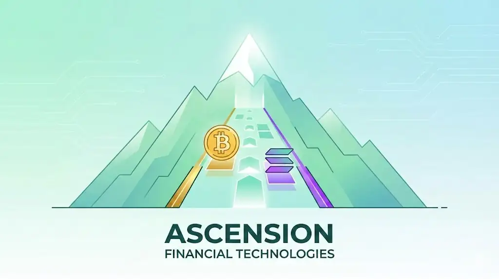 A premium header image showing Bitcoin and Solana symbols rising toward a peak to represent market momentum.