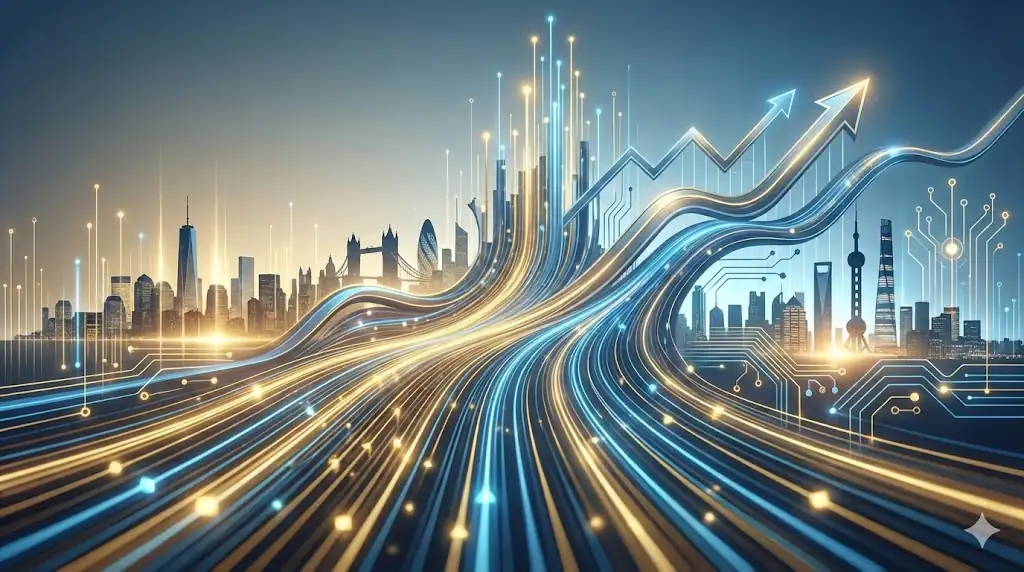 A conceptual header image representing the fusion and growth of crypto and tech markets.