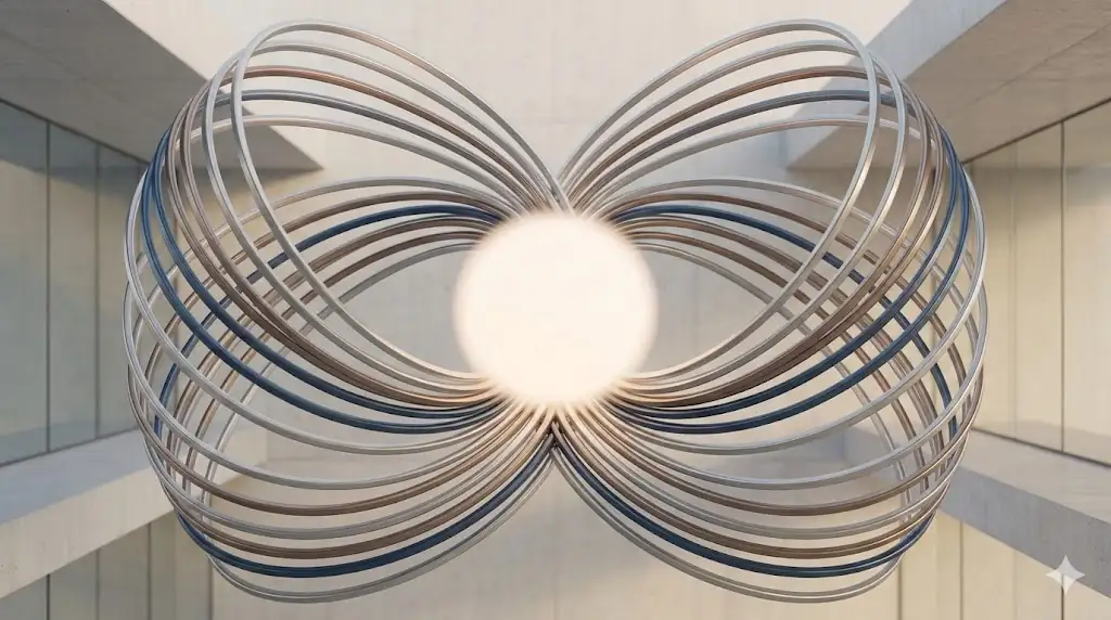 Abstract representation of parallel AI reasoning and brainstorming.