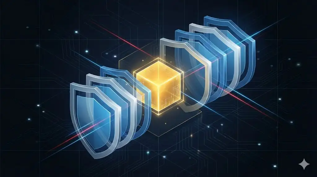 An abstract representation of a highly secure, institutional-grade digital asset vault.