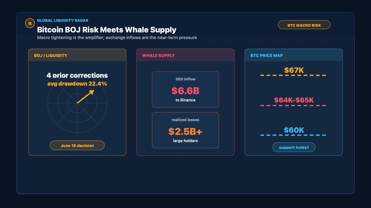 Bitcoin Faces BOJ Rate-Hike Risk as Whale Inflows Pressure BTC