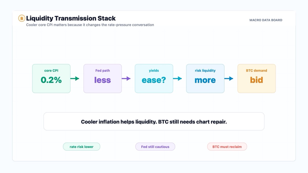 Core CPI cooling and Fed rate path impact on Bitcoin liquidity conditions