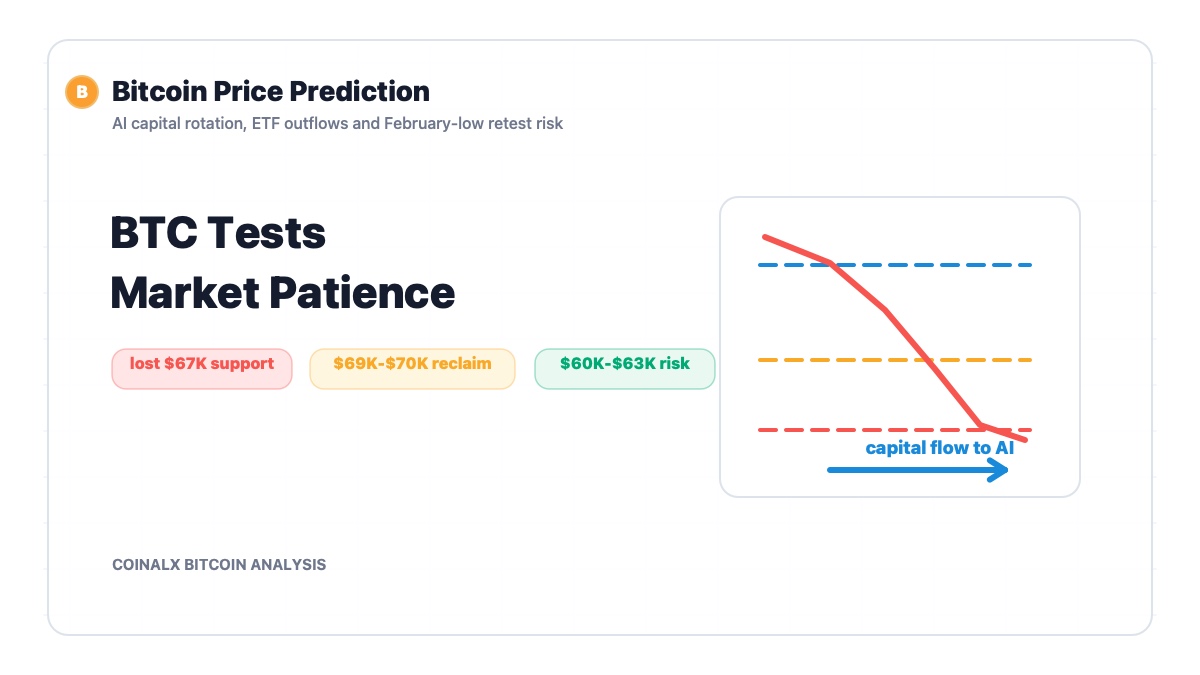 Bitcoin Price Prediction: BTC Risks February Low Retest as AI Trade Drains Capital